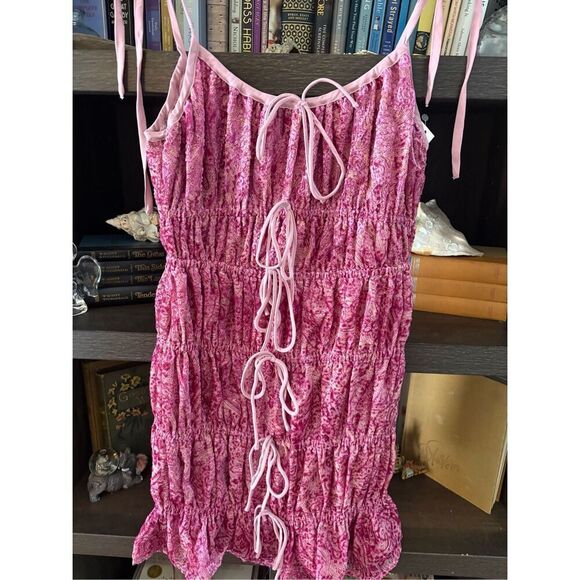 NWT For Love & Lemons Felicity Pink Mini Dress Size Small - Picture 6 of 9